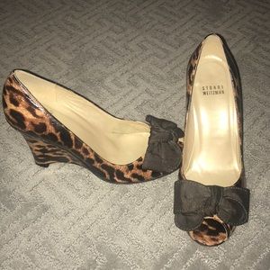 Stuart Weitzman Leopard Wedges